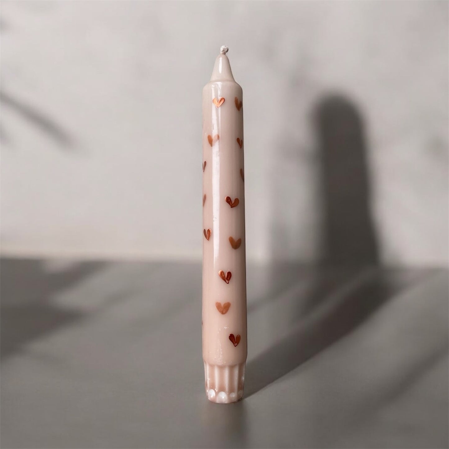 Taper candle "Heart" | Brown